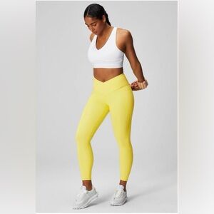 NWT- Fabletics PureLuxe High-Waisted Crossover 7/8 Leggings -SUNNY DAY (24”) New